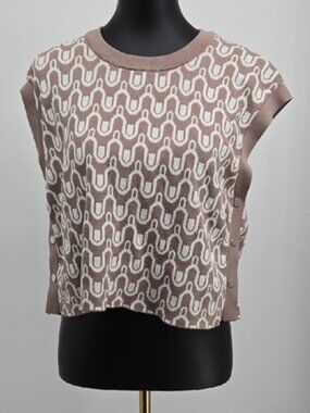Callie Mac Knit Sweater Vest Top size L